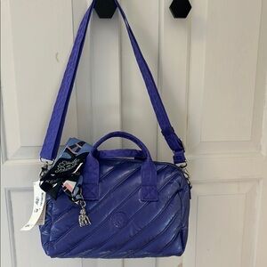 Kipling Purple Quilted Shoulder Bag